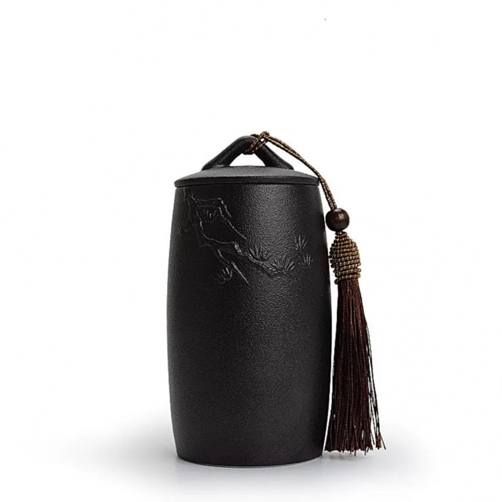 Xyueru Nero Vintage Ceramic Tea Caddy, Tea Storage Jar With Lid Japanese Tea Cans