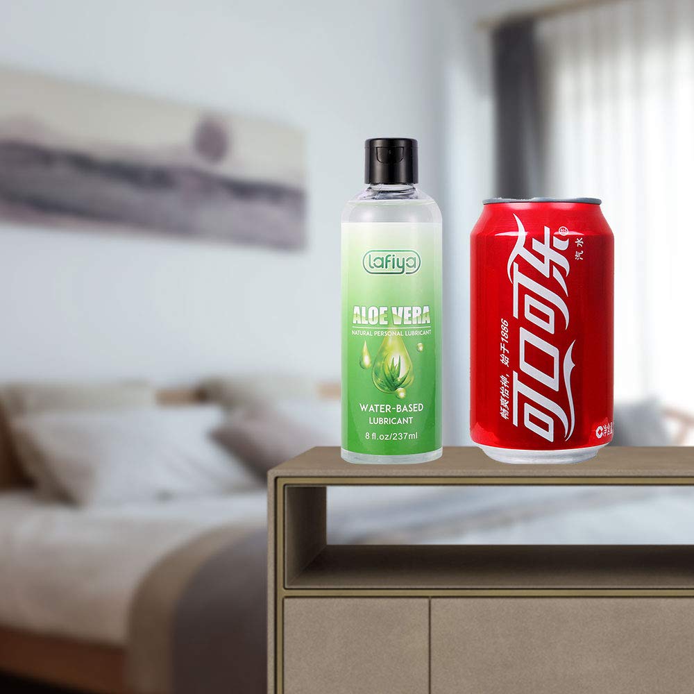 Lafiya Lubricante personal de aloe, lubricante orgánico a base de agua de larga duración para sexo, lubricante sexual para piel sensible, 8 onzas, sin parabenos