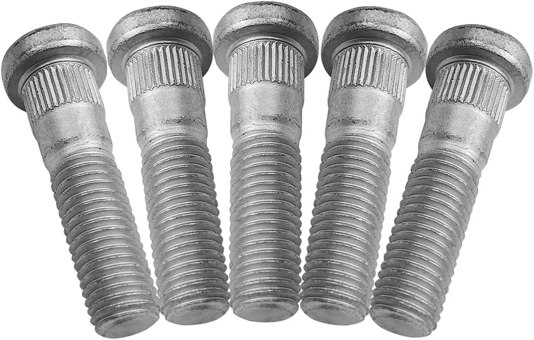 5PCS Wheel Studs M12x1.5 Lug Stud Compatible with 2006-2022 Ford Focus Fusion Fiesta Escape Ranger MKC MKZ and Mazda 2 3 5 6 Mazda CX-3 CX-5 CX-7 CX-9 MX-5 MX-6 Protege More