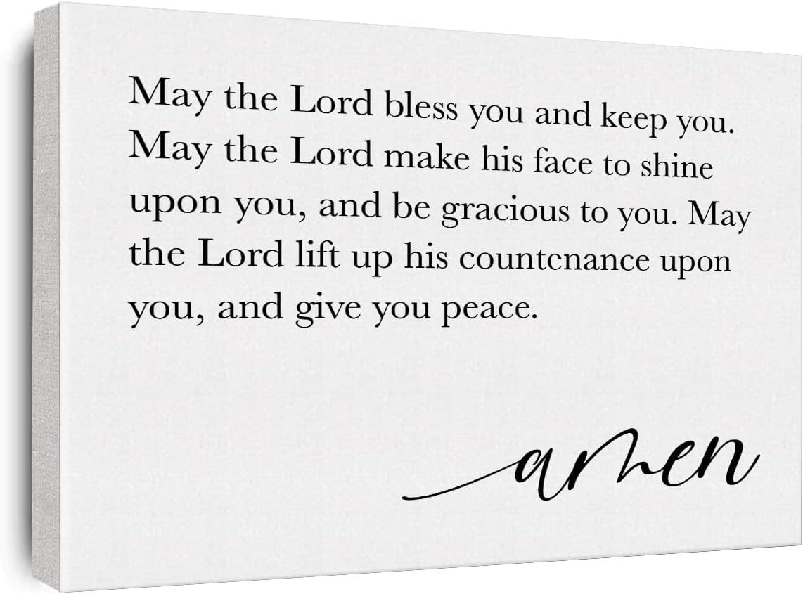 Inspirational Christian Canvas Wall Art 11.5x15 Inch Framed