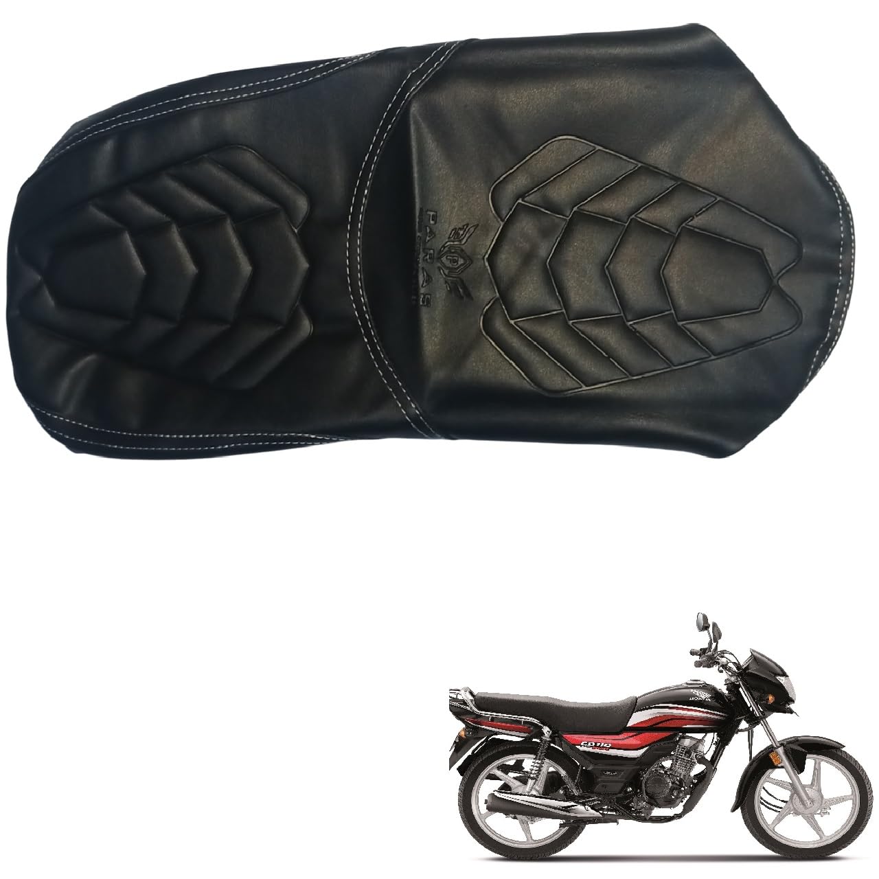 GadiParts Bike Bs-4 Seats Cushion Seat Cover/Seatcover Seat Gaddi Motorcycle Brown for All Models Hero HF Deluxe-image-45