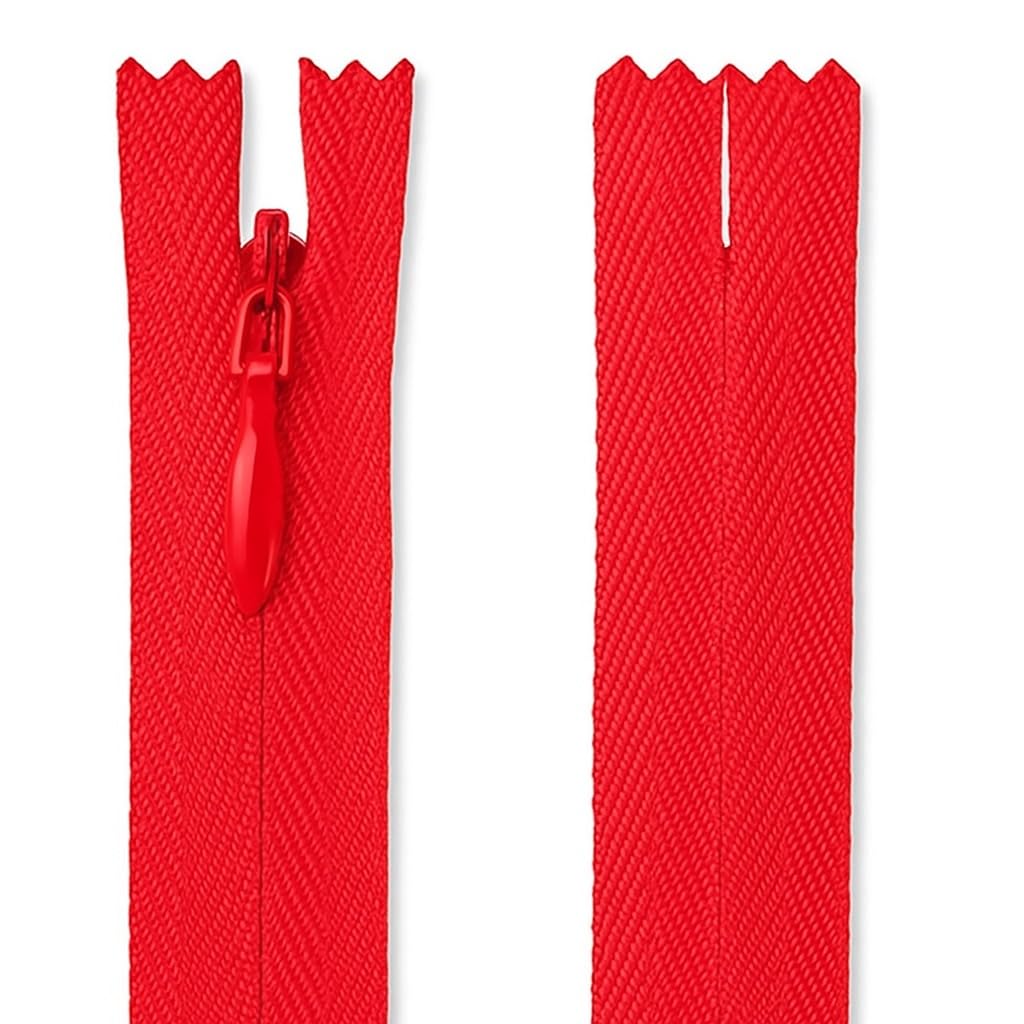 Invisible Zip Red 22" (56cm) - Concealed Closed-End Nylon Zipper for Sewing & Dressmaking: Evening Dresses, Bridal Gowns, Coats, Long Skirts & Couture by Giddy Square โ image 1
