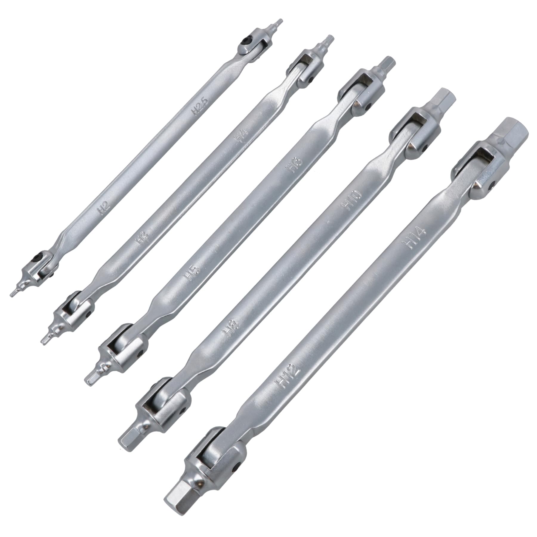 AB Tools Male Hex/Allen Flexi Double Ended Swivel Head 2mm 14mm 5pc 10 Sizes