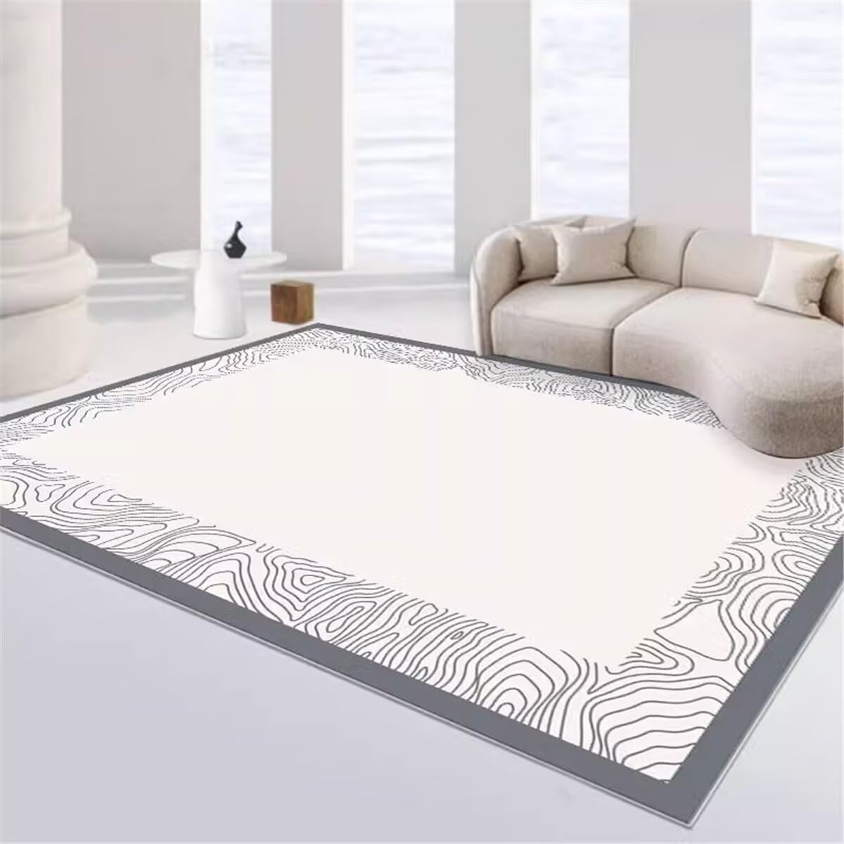 Tapis de chambre ado fille gris pour créer un coin cocooning moderne 60x90