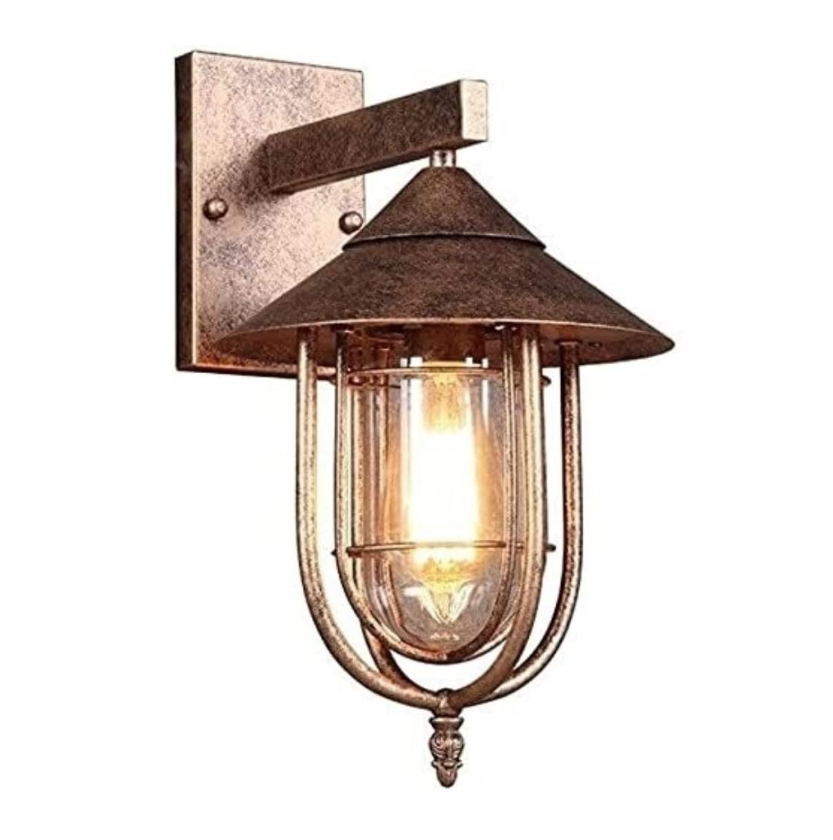 CVdrtyED Outdoor Wall Lights Retro Outdoor Wall Sconce Industrial Wrought Iron Waterproof Exterior Lamp E27 Light for Villa Entrance Aisle Durable Porch