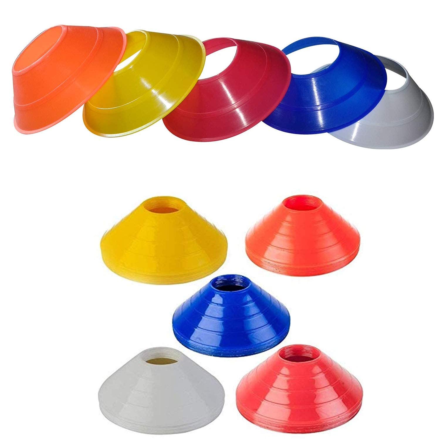 vivi5 Agility Training Space Marker Mini Small 1.5 inch Ground Marker Cone Multicolour for Football, Cricket, Track and Field (20) (B0C2GV1C69) Amazon Price History, Amazon Price Tracker