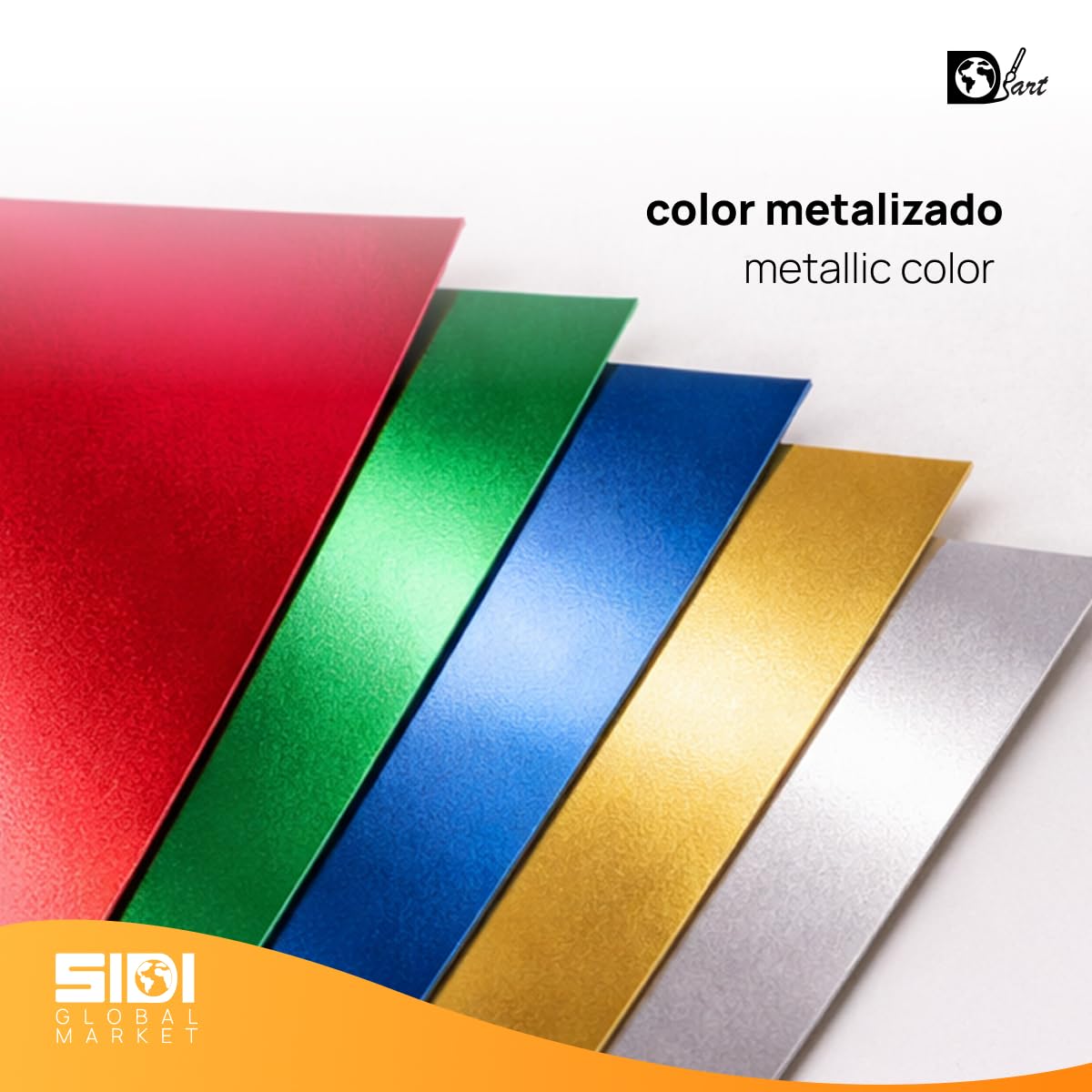 Cartulina A4 Azul Metalizada 230 g Cartulina Brillo Reflectante para Manualidades, Scrapbooking, Impresora Inkjet y Láser, Papel Cartulina Premium Metalizado – SIDI (azul metalizado, 25h) — view 3