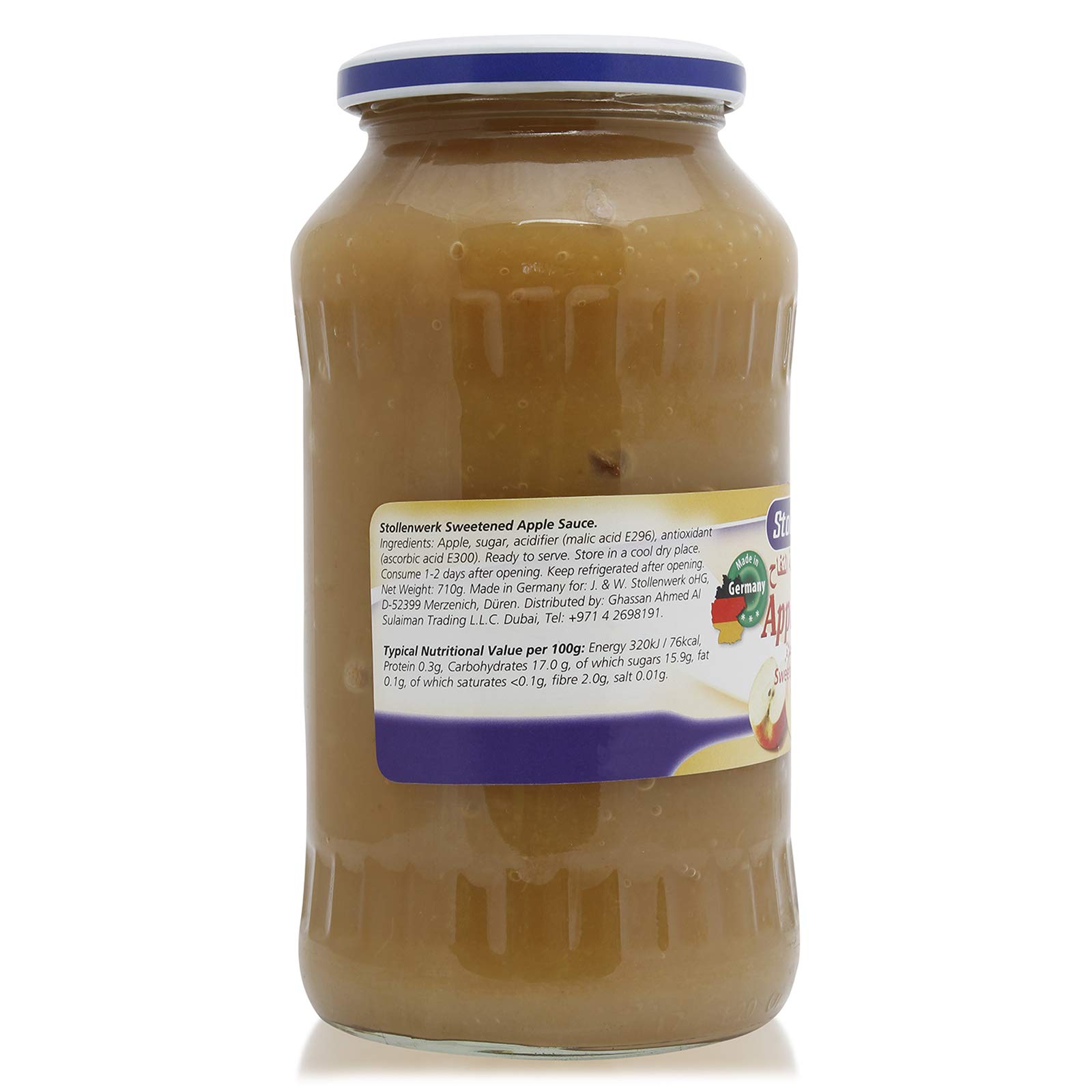 STOLLENWERK - COMPOTA DE MANZANA AZUCARADA TARRO. PACK 12 X 710GR.