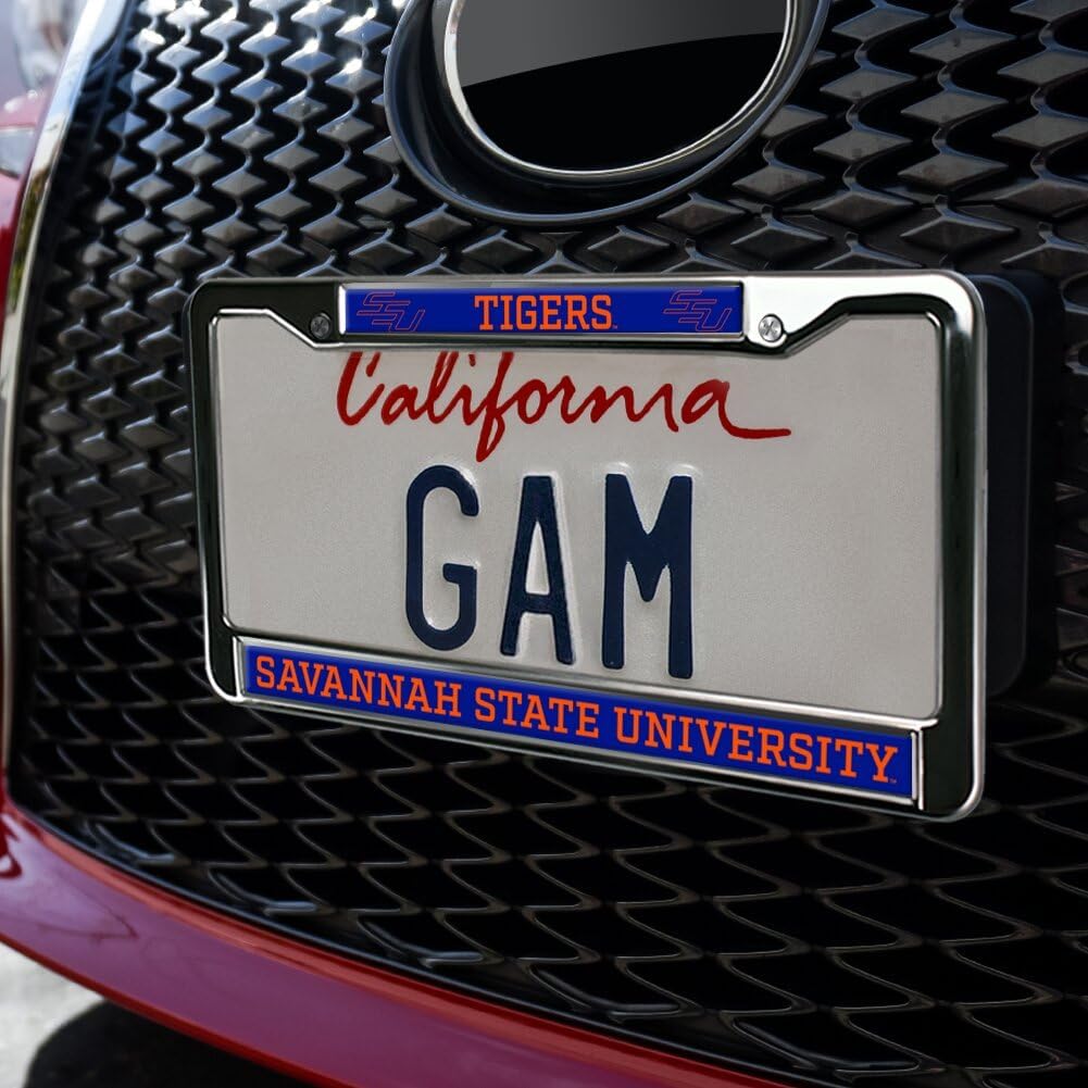 Savannah State University Mascot Full Size Standard License Plate Metal Frame