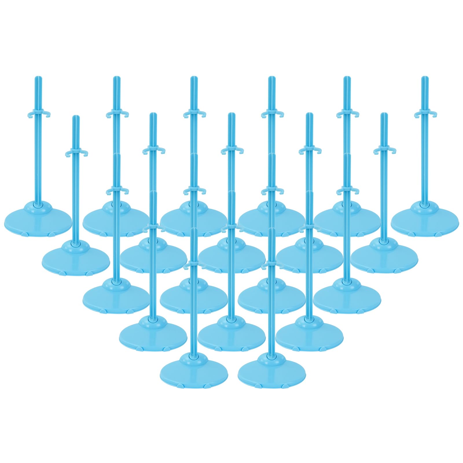 Doll Stands, Doll Stands Display Holder with Adjustable Waist Clip, Blue Doll Support Stand for 11 to 13 Inch Dolls Action Figure Stand Doll Accessories (20pc-Blue)