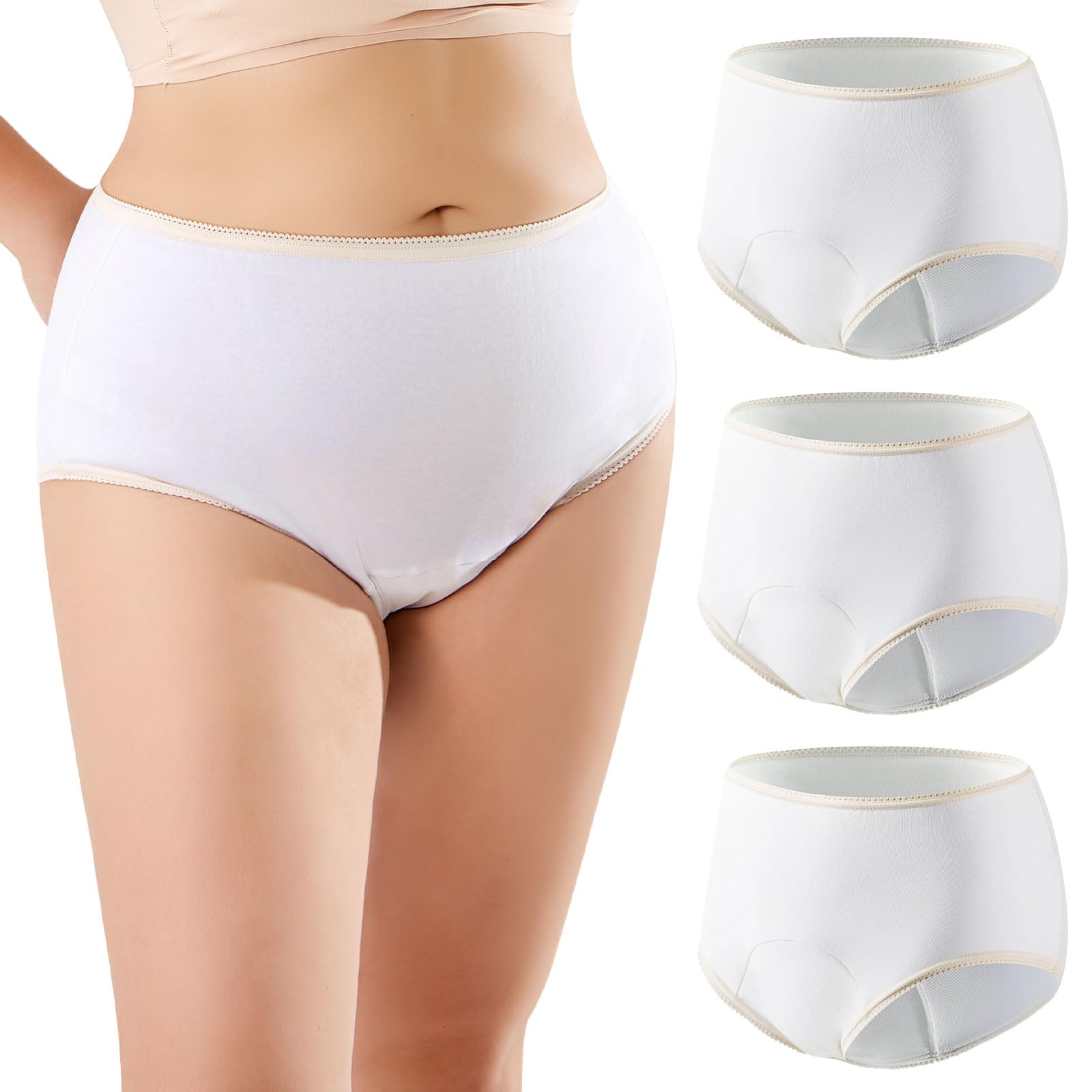 MUTANDINE ANTI-PERDITE DONNA - Lavabili, Traspiranti, Per Incontinenza E Ciclo Mestruale, Confezione Da 3