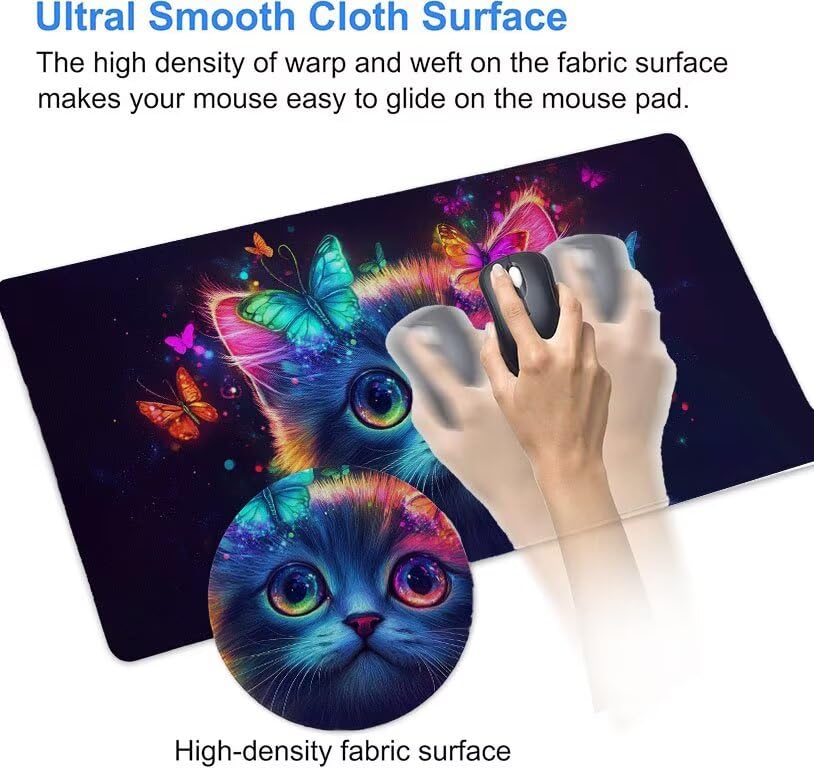 Tapis de souris grand format antidérapant pour PC et portable - 6