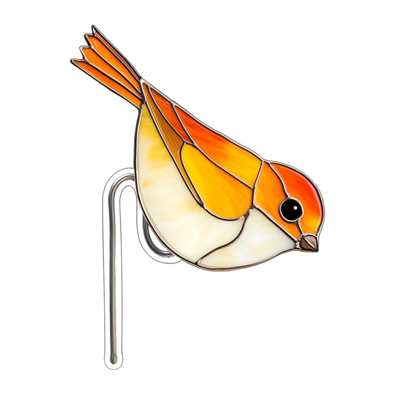 APGLSXY Potted Plant Insert Bird Planter Craft Decoration Stained Glass Garden Decoration Home Dress Up Colorful Garden Ornament