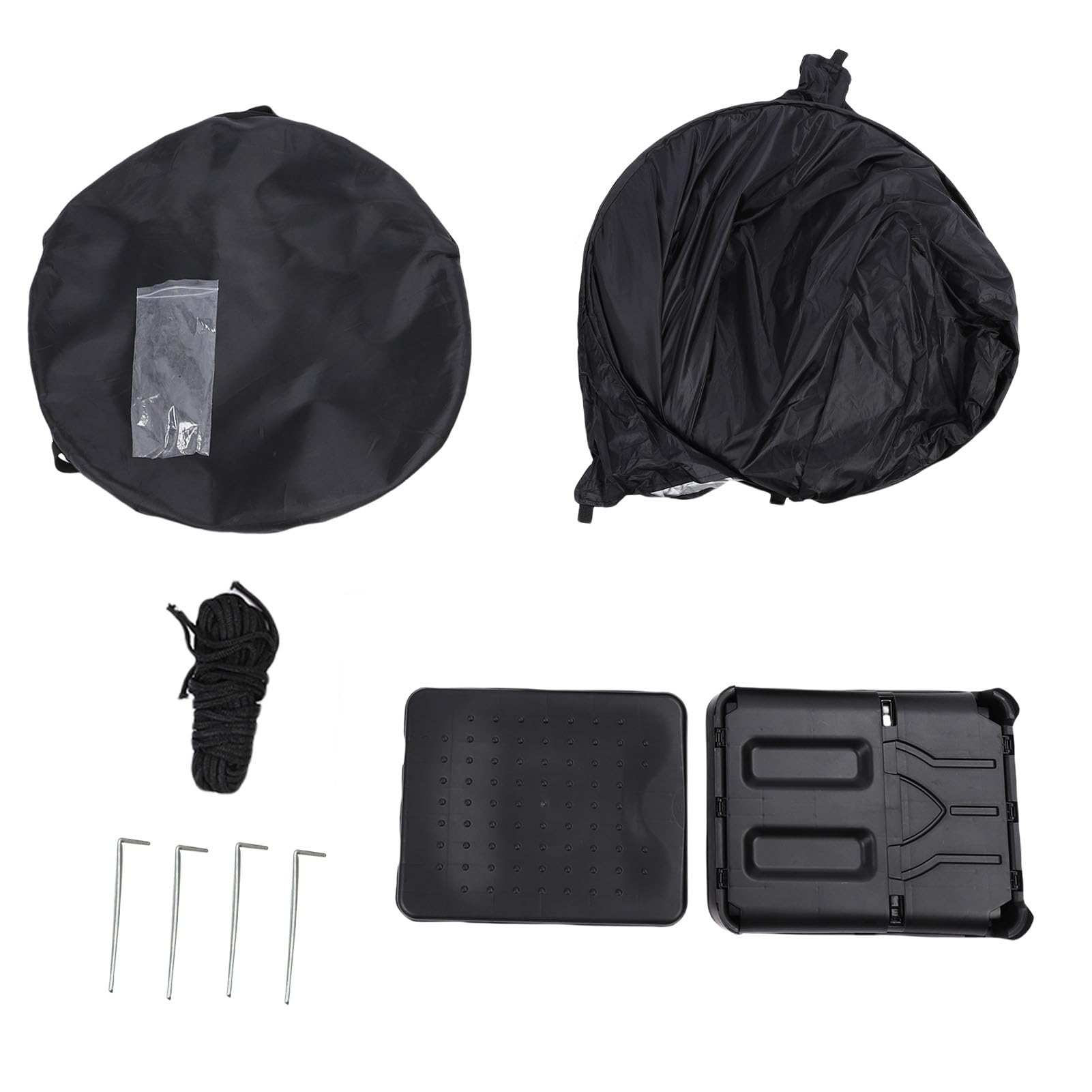Inodoro portátil de camping con privacidad, kit de tienda de ducha instantánea para adultos, vestuario plegable para remolques de SUV de autocaravana al aire libre