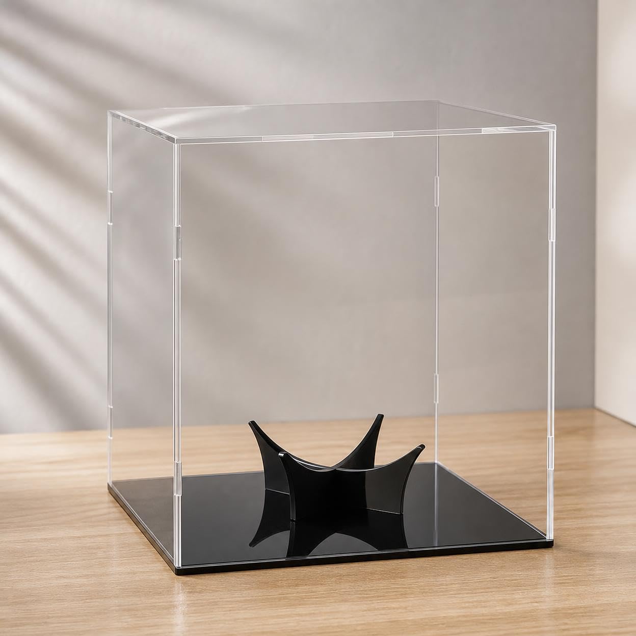 Vitrina Expositora Acrílico Transparente, Caja Metacrilato para Balones, Soporte Estable para Baloncesto, Fútbol