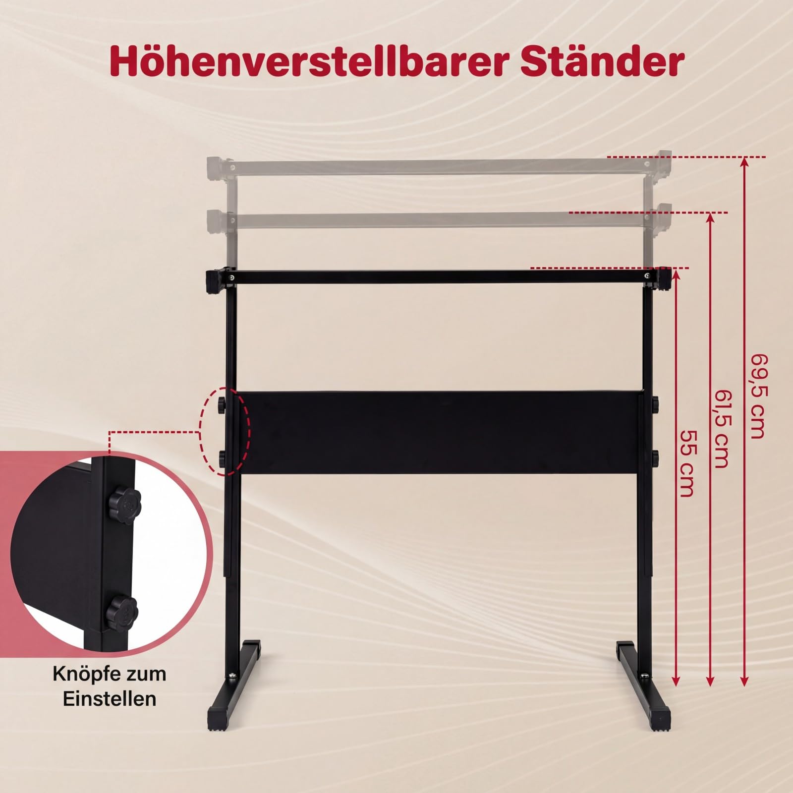 COSTWAY 61 Tasten Kinder Keyboard, Elektronisches Kinderklavier mit verstellbarem Ständer, Mikrofon & Notenständer, Kinderpiano mit Sounds, Demos & Rhythmen, für Kinder ab 3 Jahren (Rot)