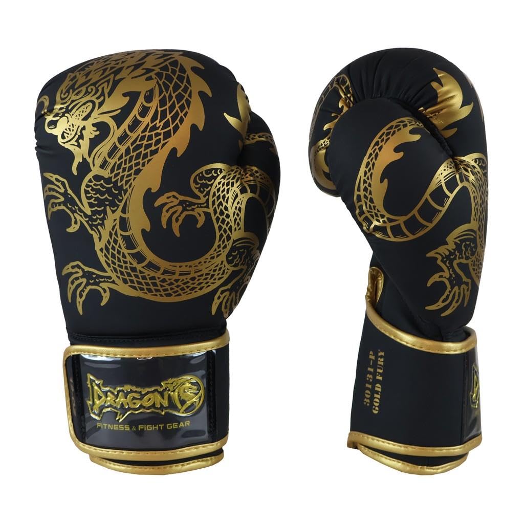 Dragon 30131-P Gold Fury Boks Eldiveni Muay Thai Kick Boks Eldiveni (12 OZ)
