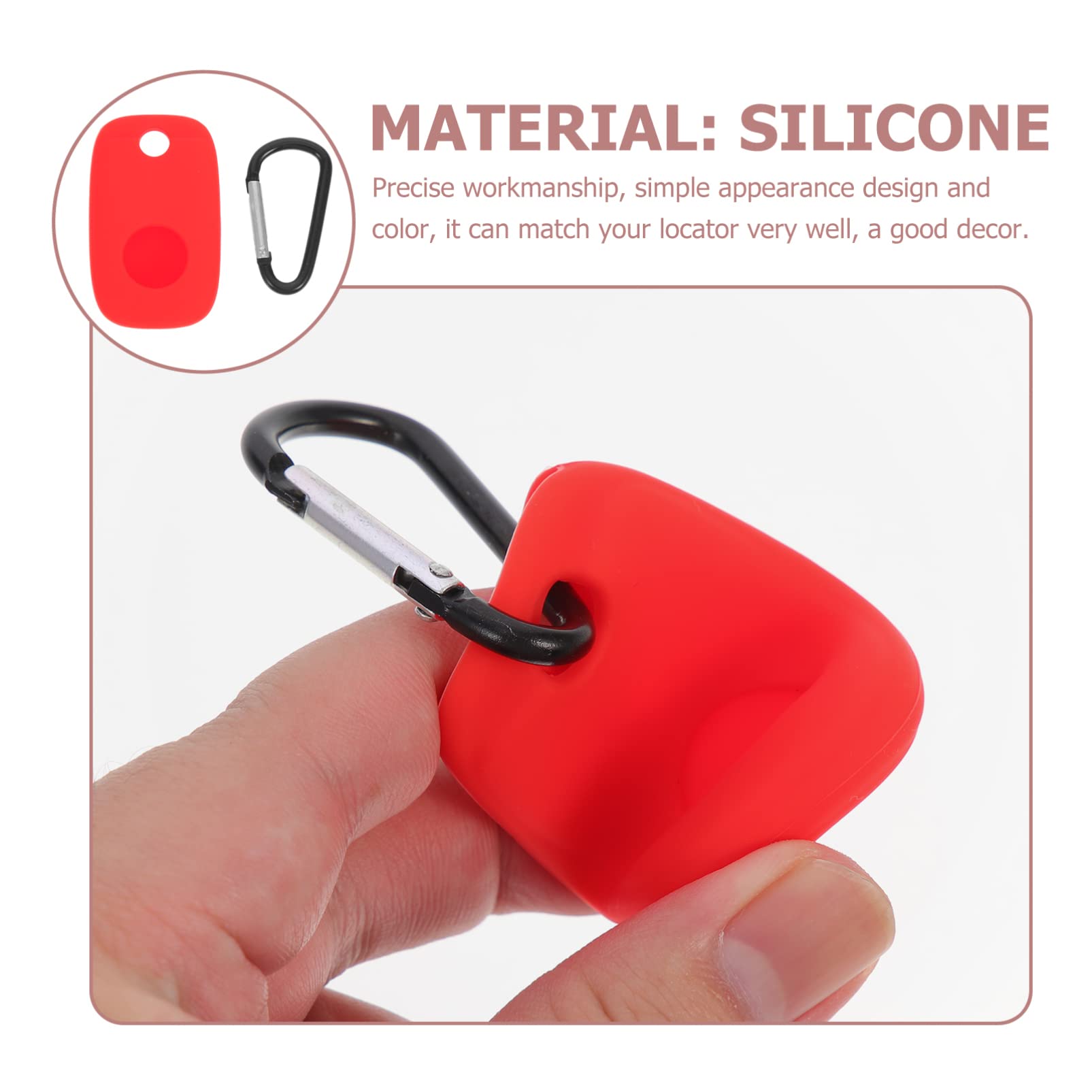 Gatuida 6 Uds Fundas Llavero Rojo Protector Llaves Titular Piel Práctica Y Funda de Silicona Accesorios Rastreadores Cubre Artículo para con Localizador Compatible Perdido Anti-