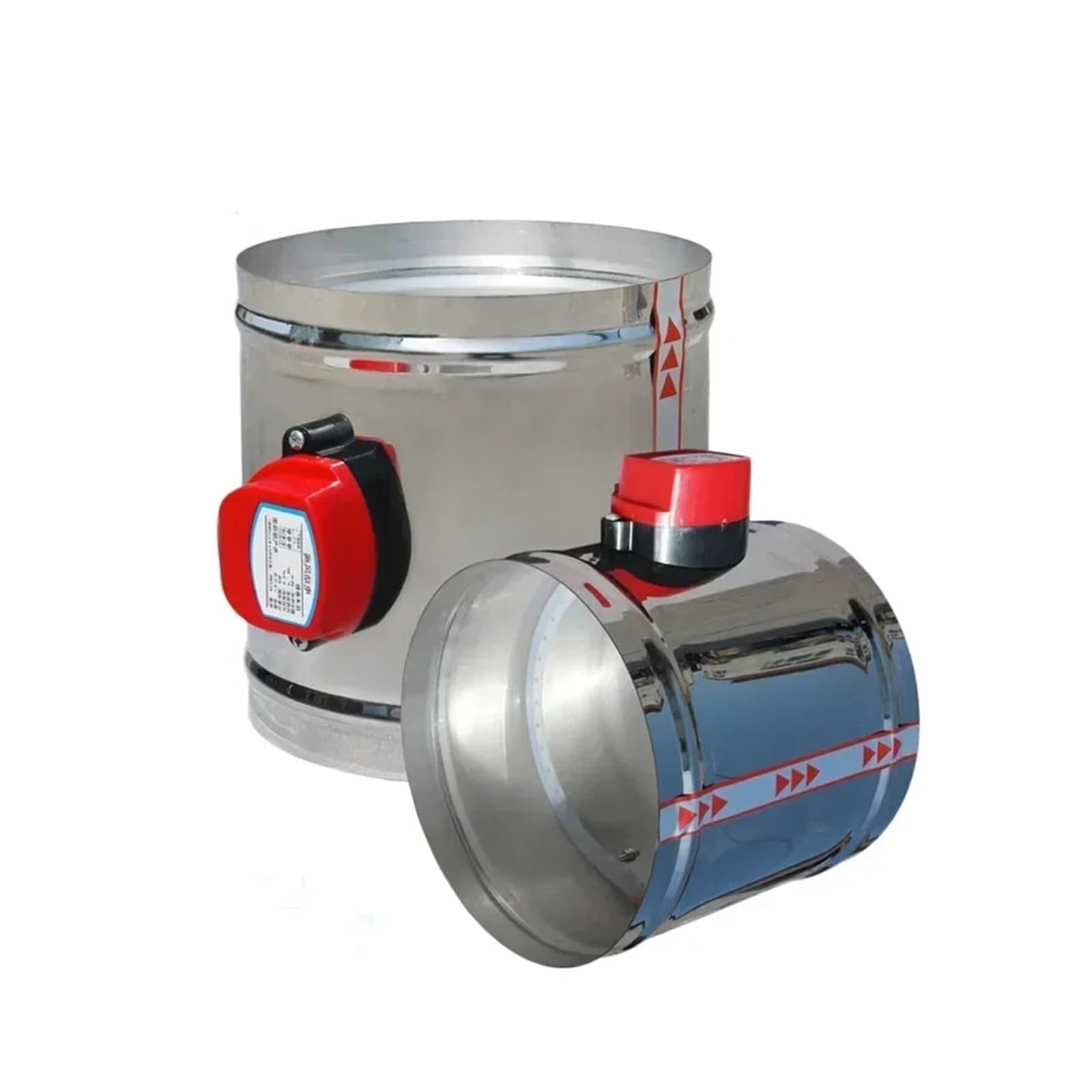 SBSSYVLMV 150mm Stainless Steel air Damper Valve 220V 110V 12V 24V Electric Duct Motorized for 6" Ventilation Pipe(AC24V)
