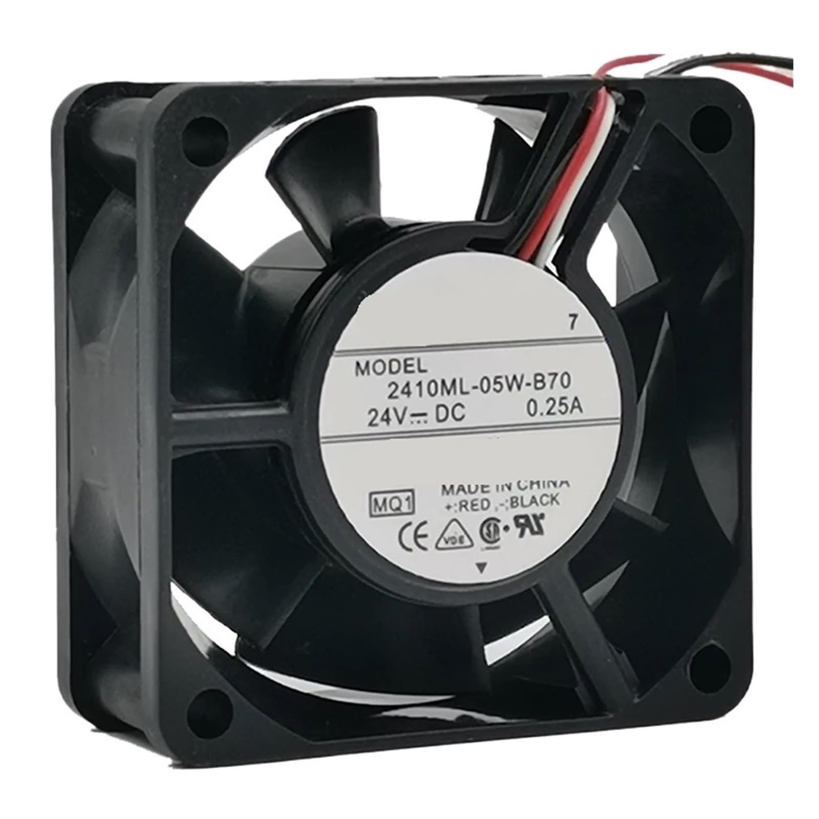 PEQYUACTE 2410ML-05W-B70 MQ2 DC 24V 0.25A 60x60x25mm 3-Wire Cooling Fan