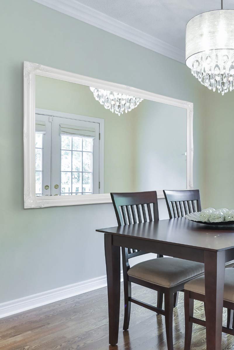 Mirroroutlet White Large Ornate Mirror Classic Antique Style Frame 5Ft6 X 3Ft6 168Cm X 107Cm