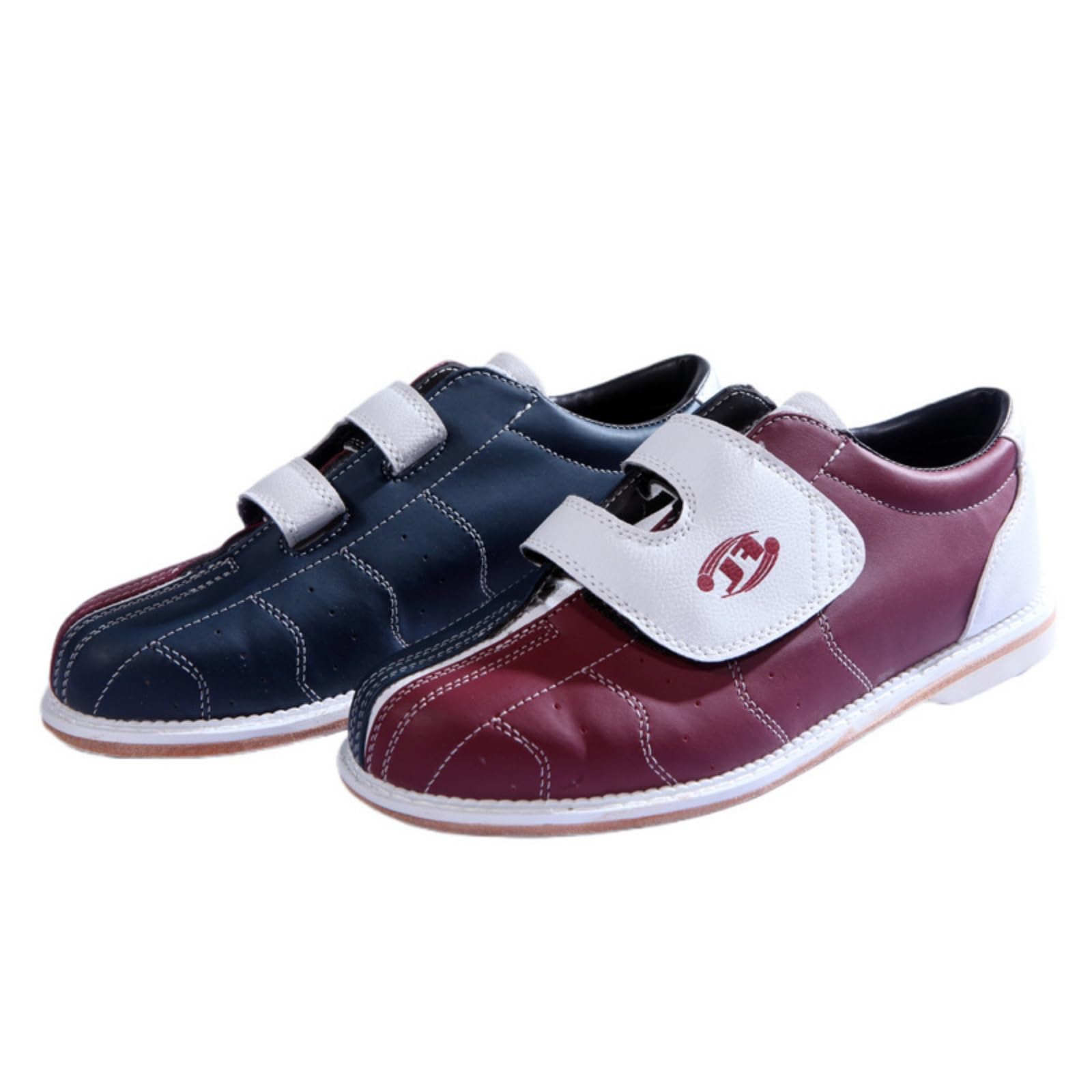 JiuQing Herren Bowlingschuhe Mit Atmungsaktivem Leder Obermaterial Und Rutschfesten Sohlen Für Links Und Rechtshänder Damen Und Kinder Bowlingtraining