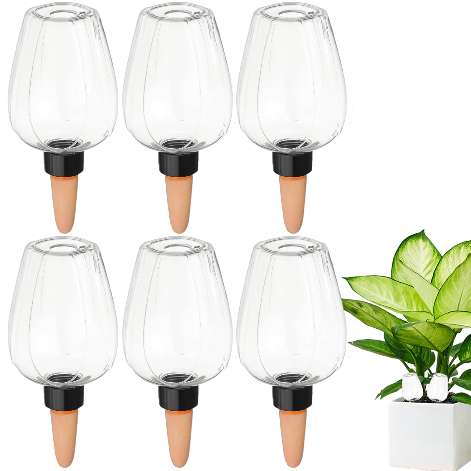 Bewässerungskugeln, 6 Stück Pflanzen Bewässerung, 350ML Selbstbewässerung Bewässerungskugel, Automatische Transparente Pflanzenbewässerung von Zimmer Gartenpflanzen und Balkon Anschluss