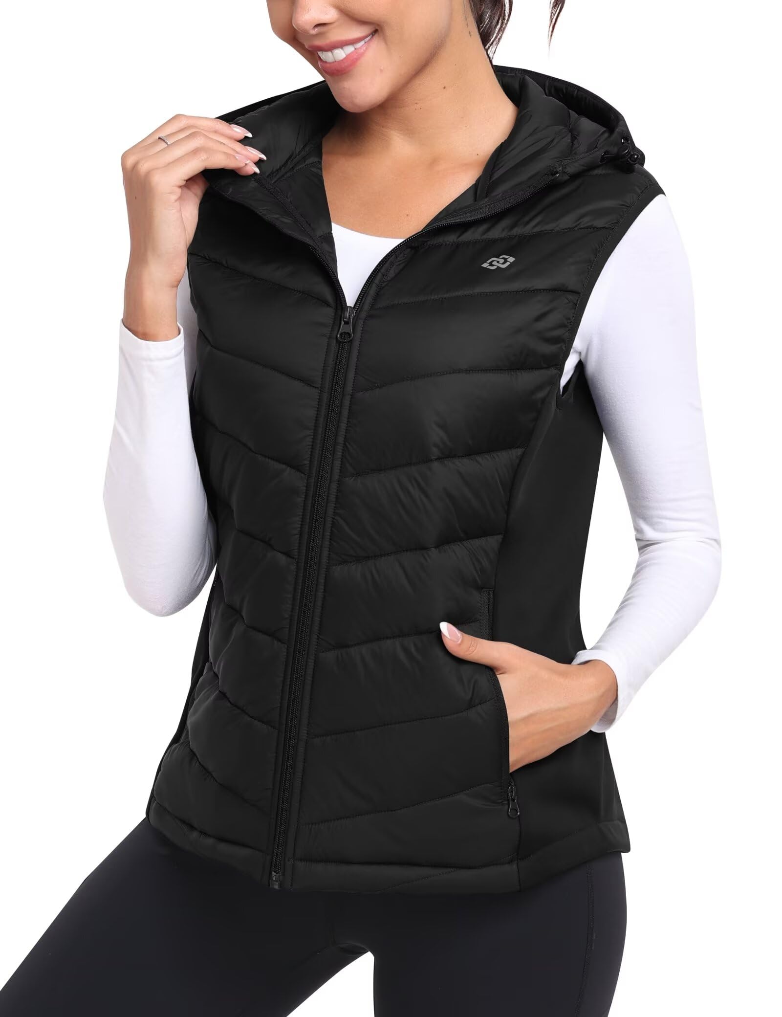 MoFiz Steppweste Damen Daunenweste Ärmellos Übergangsjacke für Outdoor