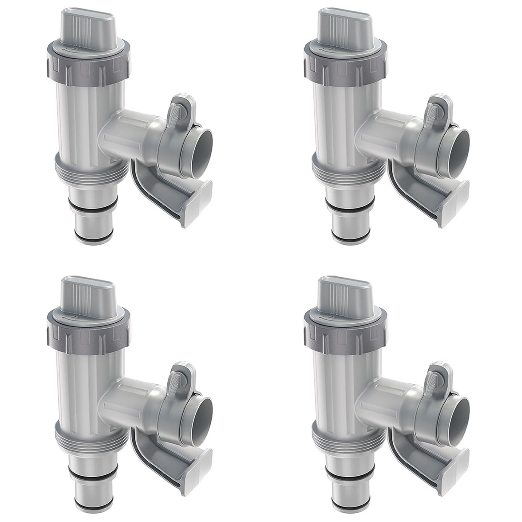 4X Adaptador de Manguera de Piscina, Soporte de Manguera de Piscina y Válvula de Émbolo, Piezas de Repuesto para Piscinas Elevadas,B