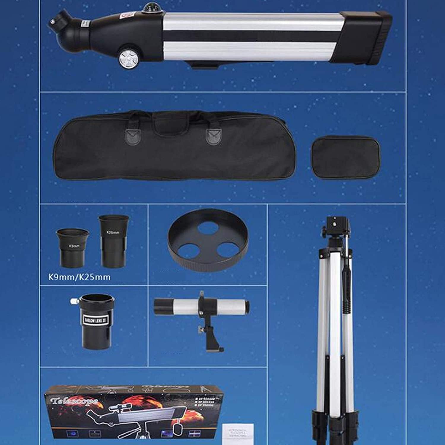 CGKs6anmU 2021 ナショナルジオグラフィック望遠鏡 60mm 口径500mm マウント 天体屈折 低照度 ポータブル 旅