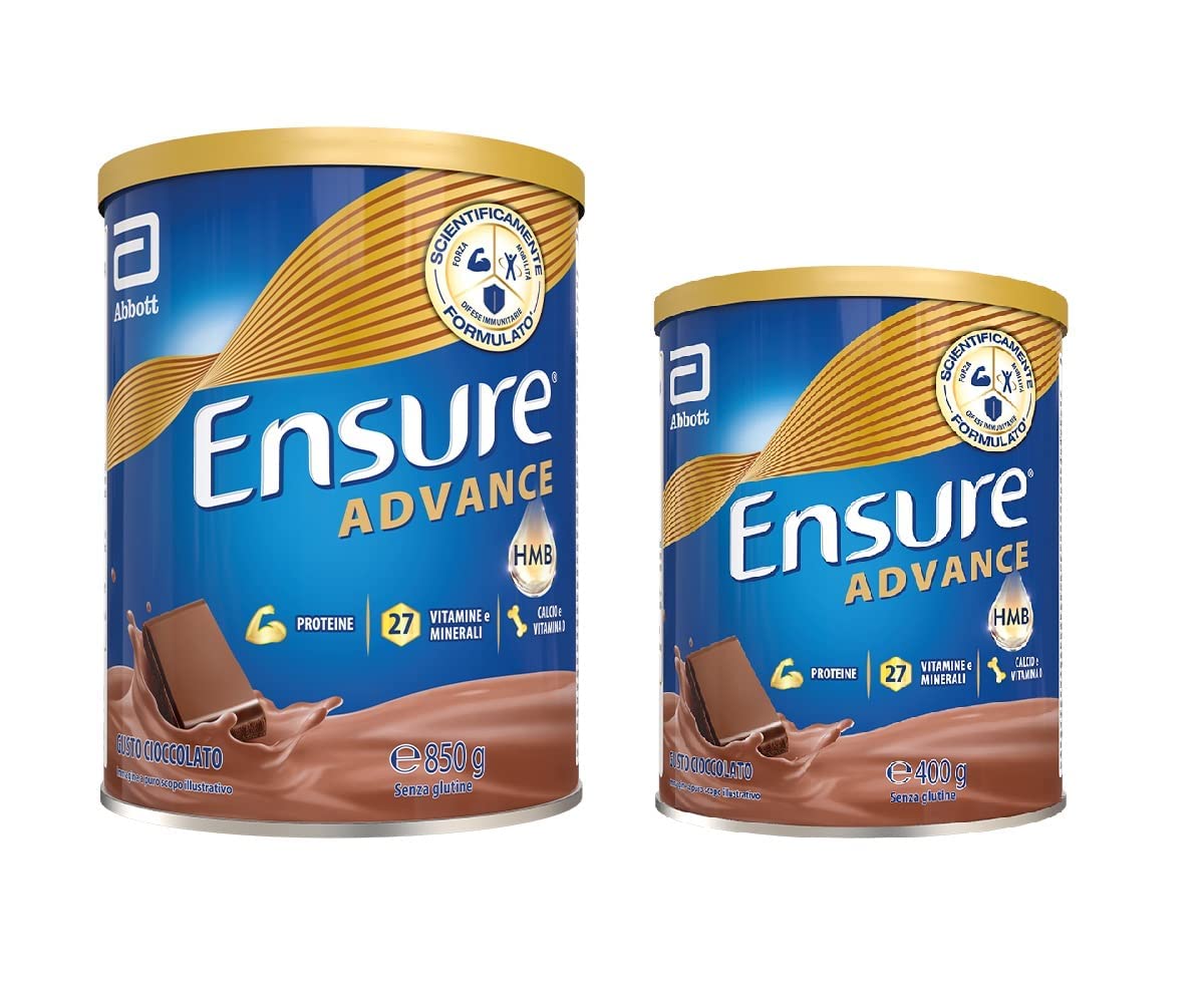 Ensure Advance Formula Nutrivigor Integratore alimentare proteico in Polvere, con 27 Vitamine e Minerali, Integratore Alimentare con Proteine, Calcio e HMB, Multipacco da 1,250 kg , Gusto Cioccolato