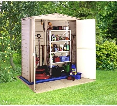 Oslo 5FT x 3FT DURAMAX PLASTIC PVC SHED WITH STEEL FRAME (1.73m x 0.97m) + FLOOR
