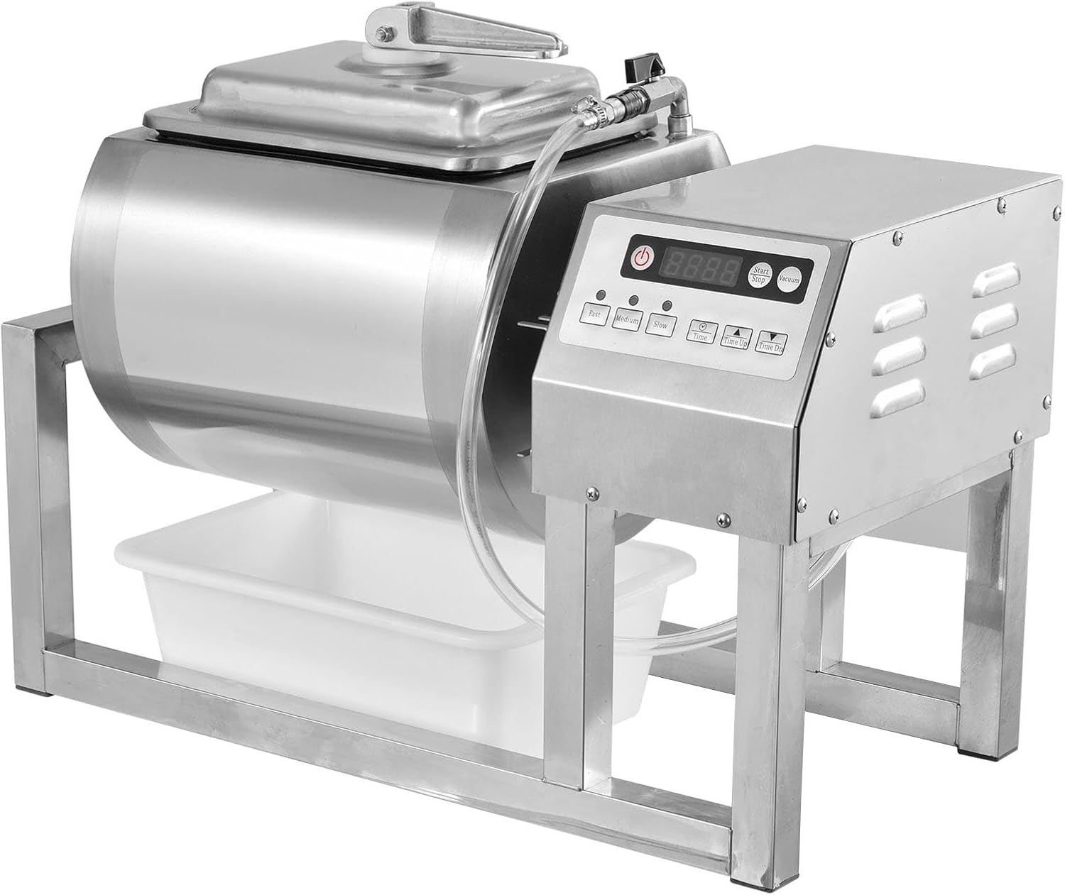 Vacuum Tumbler Marinator | Food Vacuum Marinator 18L - Three-Speed Bidirectional Rotation Vacuum Meat Tumbler for Jerky, Sausage, Bacon, Catering Food Processing
