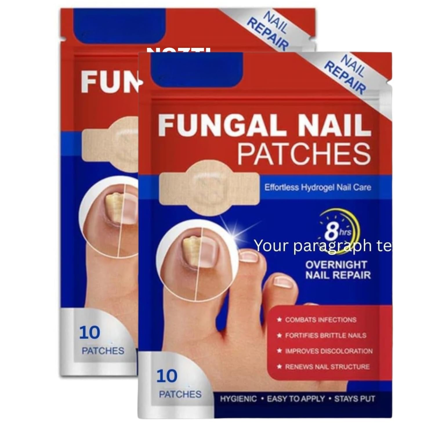Advanced Fungal Nail Patch Treatment | Powerful Antifungal Solution Overnight Repair for Nail Fungus Damage | Targets Nail Fungus at the Root | Easy-to-Use for Toenail & Fingernail (20 Patch)