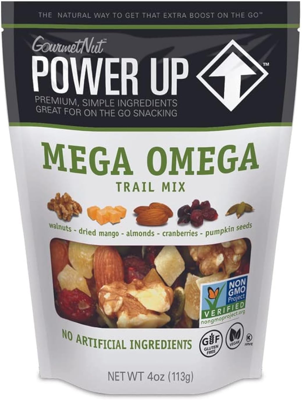 Power Up - Mega Omega Trail Mix Nuts Power Up 113g