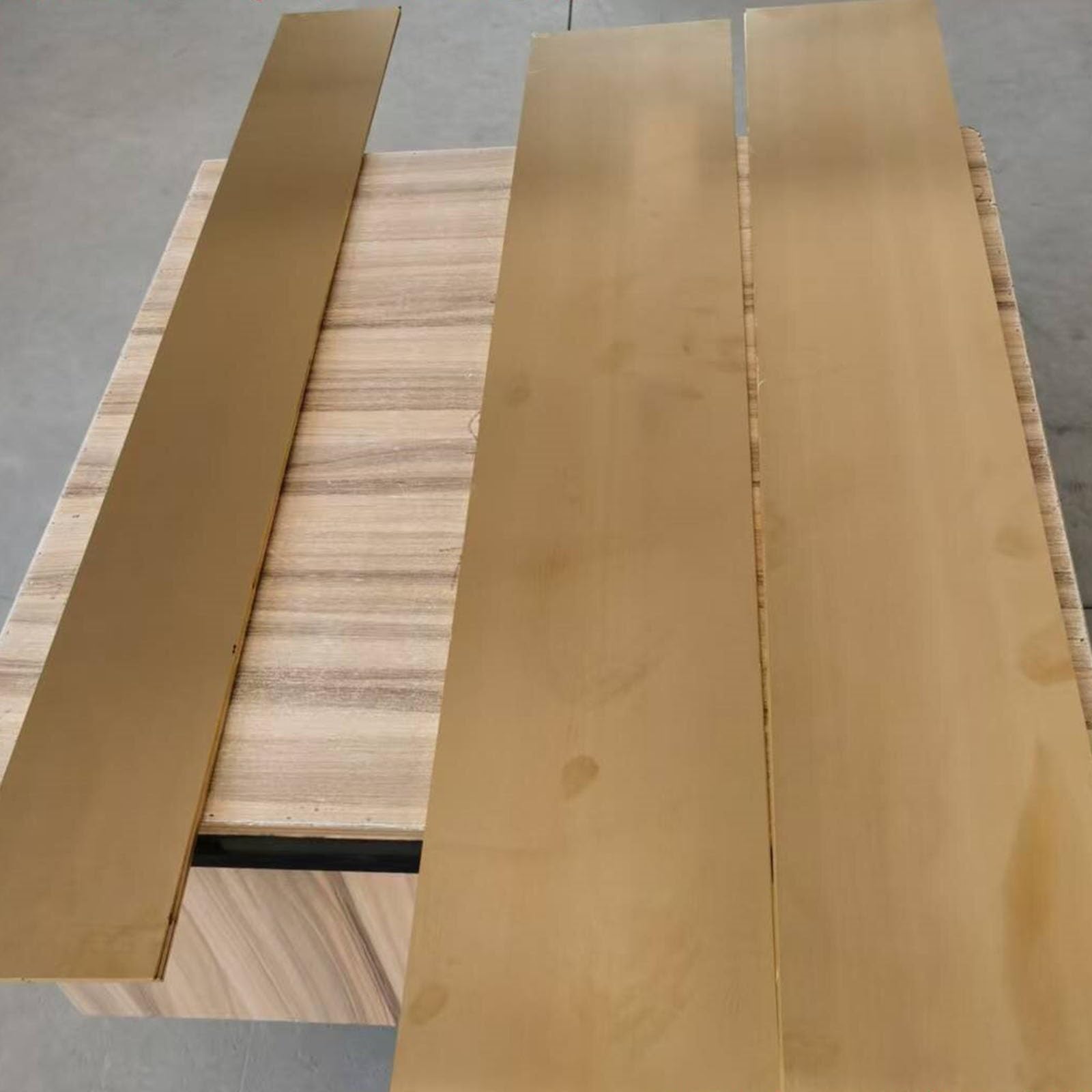 0,1 mm hochglanzpoliertes Messingblech (1 Stück)(0.2 * 305 * 1000mm)