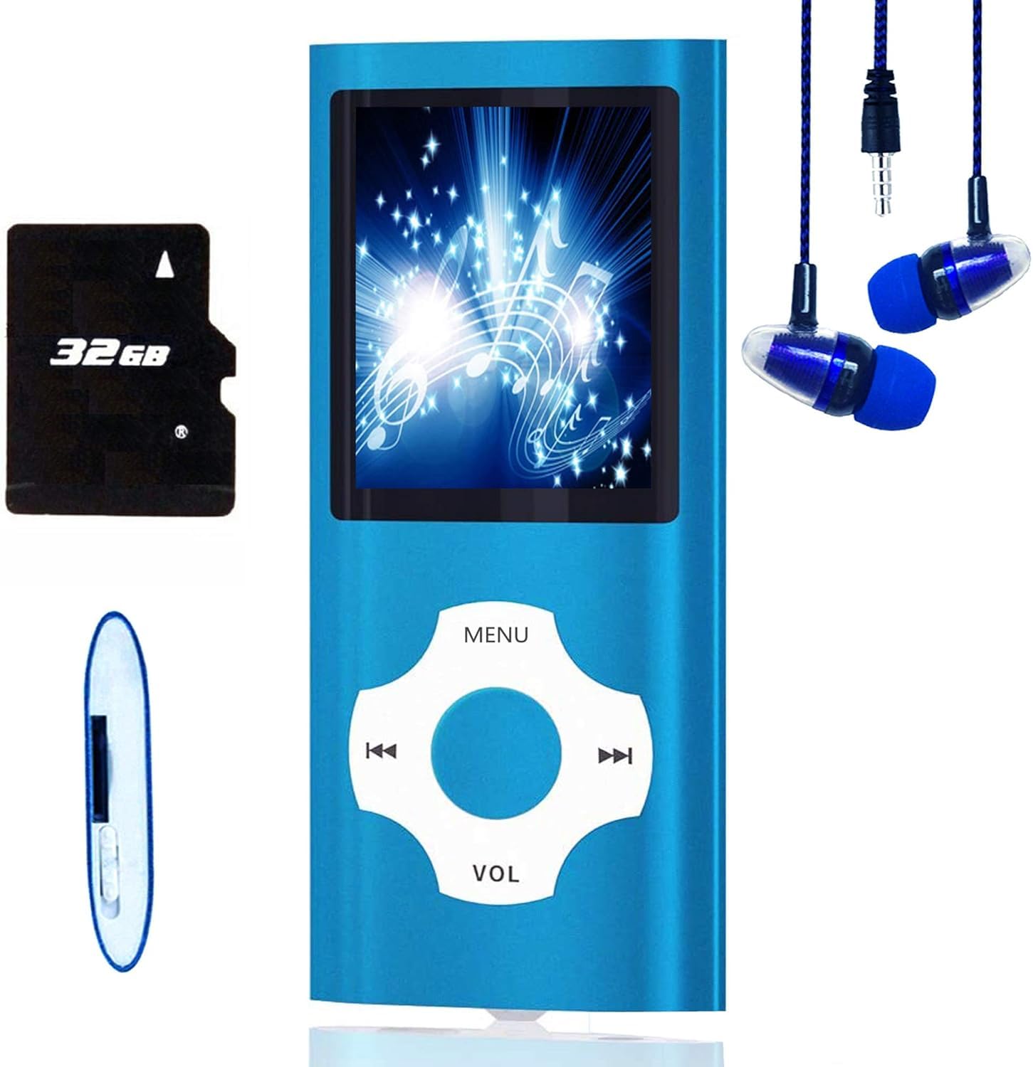 MP3 Player / MP4 Player, Hotechs MP3 Music Player with 32GB Memory SD Card Slim Classic Digital LCD 1.82'' Screen MINI USB Port with FM Radio, Voice Record