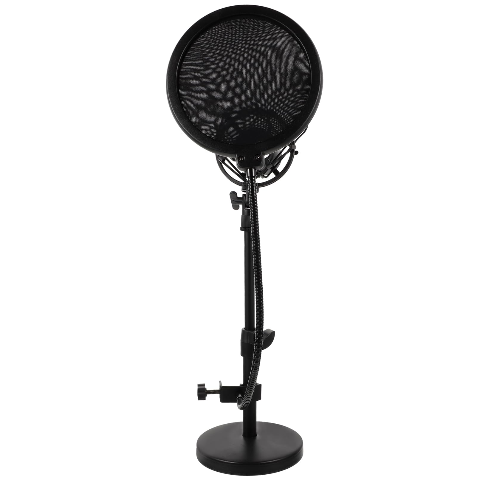 Verstellbarer Desktop Mikrofonständer mit Stoßdämpfer und Großem Pop filter Stabiler Tischhalter für Podcast Live streaming Aufnahme und Broadcasting Geeignet für Home recording