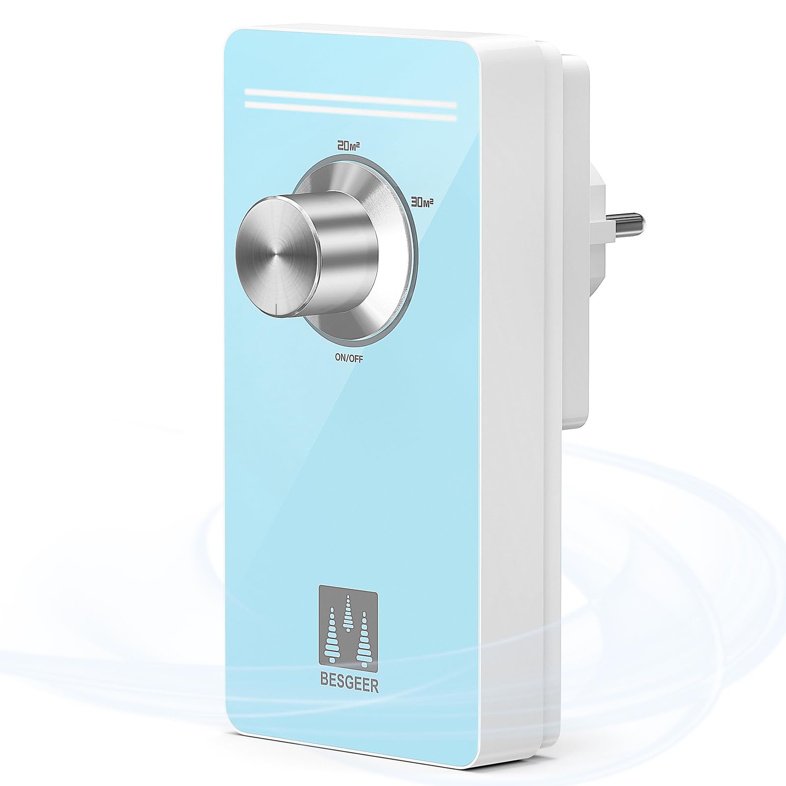 Purificatore d'aria, generatore di ozono, eliminatore di odori, ionizzatore d'ozono, purificatore d'aria per casa, ozonizzatore per stanze, fumo, bagno, animali domestici, formaldeide e odori (blu)