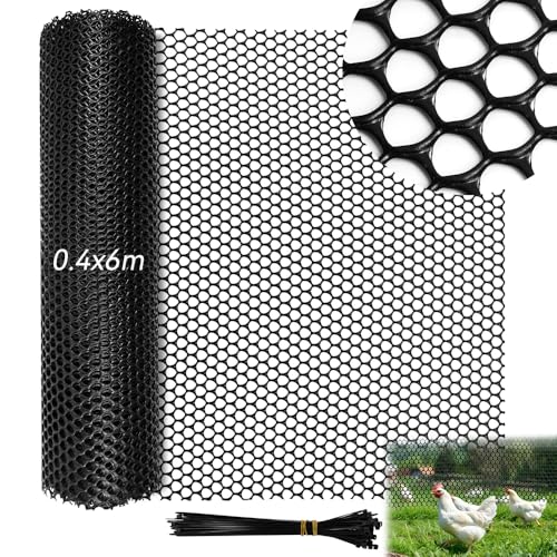 Huucozn Kunststoffzaun Schwarz Kunststoff zaun garten 6M Rasengitter Begrenzungszaun Kaninchendraht 40cm hoch Maulwurfgitter Hochbeet Rasenschutzgitter Kunststoffgitter stabil Fences für Balkon Garten Huucozn Kunststoffzaun Schwarz Kunststoff zaun garten 6M Rasengitter Begrenzungszaun Kaninchendraht 40cm hoch Maulwurfgitter Hochbeet Rasenschutzgitter Kunststoffgitter stabil Fences für Balkon Garten