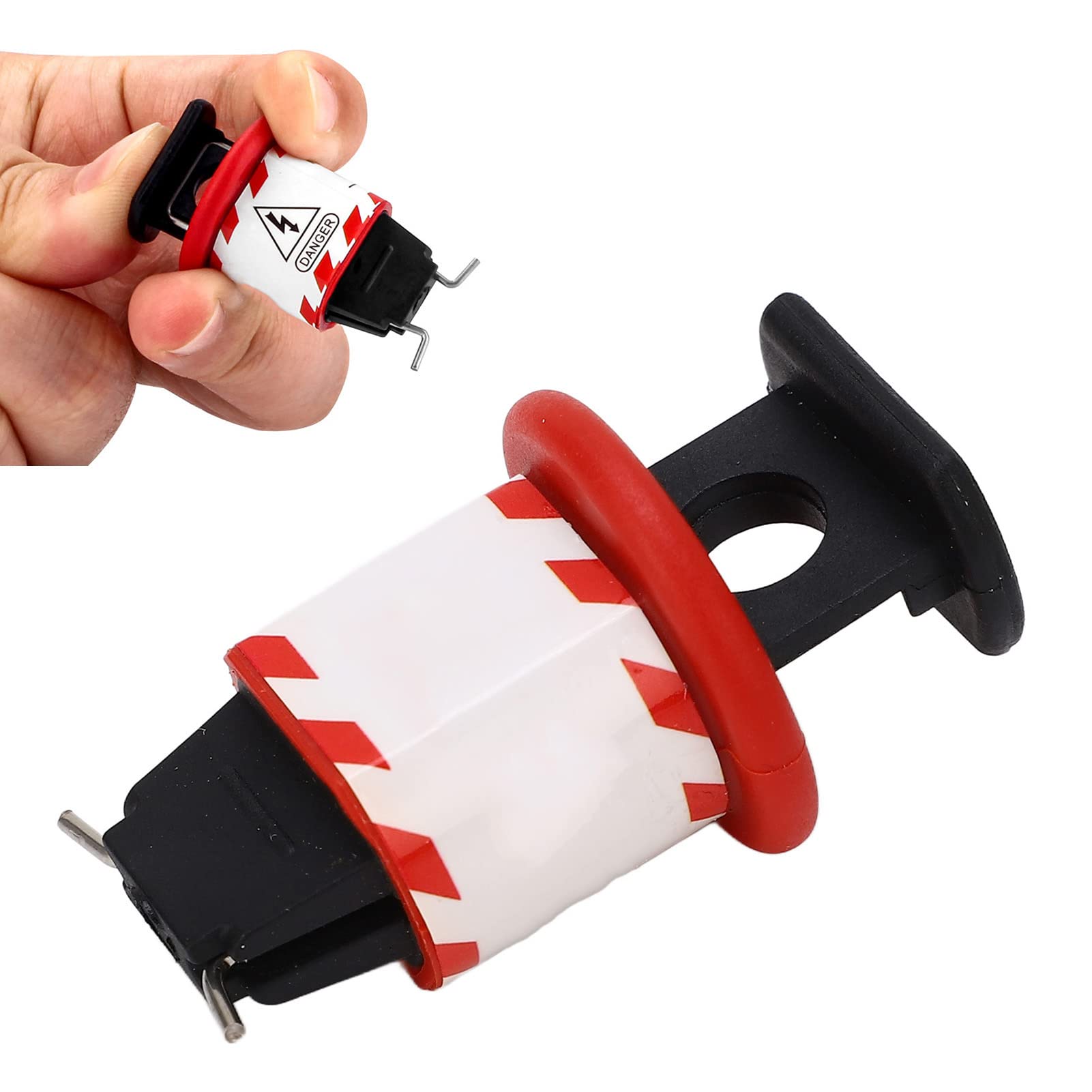 Pin Out Standard Circuit Breaker Lock, PA Safety Electrical Air Breaker Switch Handle Lockout for Miniature Breaker