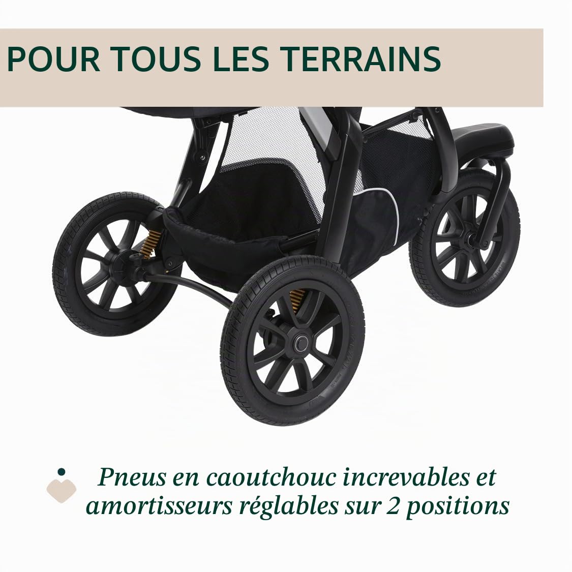 Chicco Poussette Activ3 à 3 roues, fonctionnelle et facile à manœuvrer sur tous les terrains, siège spacieux, dossier inclinable, fermeture pratique et rapide, amortisseurs réglables, 0 mois+, Ébène