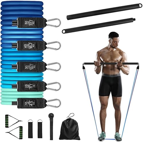 XXXDXDP Bandas de resistencia para fitness, bandas de goma elásticas, bandas de tubo de ejercicio, flexión, multifunción, para entrenamiento de