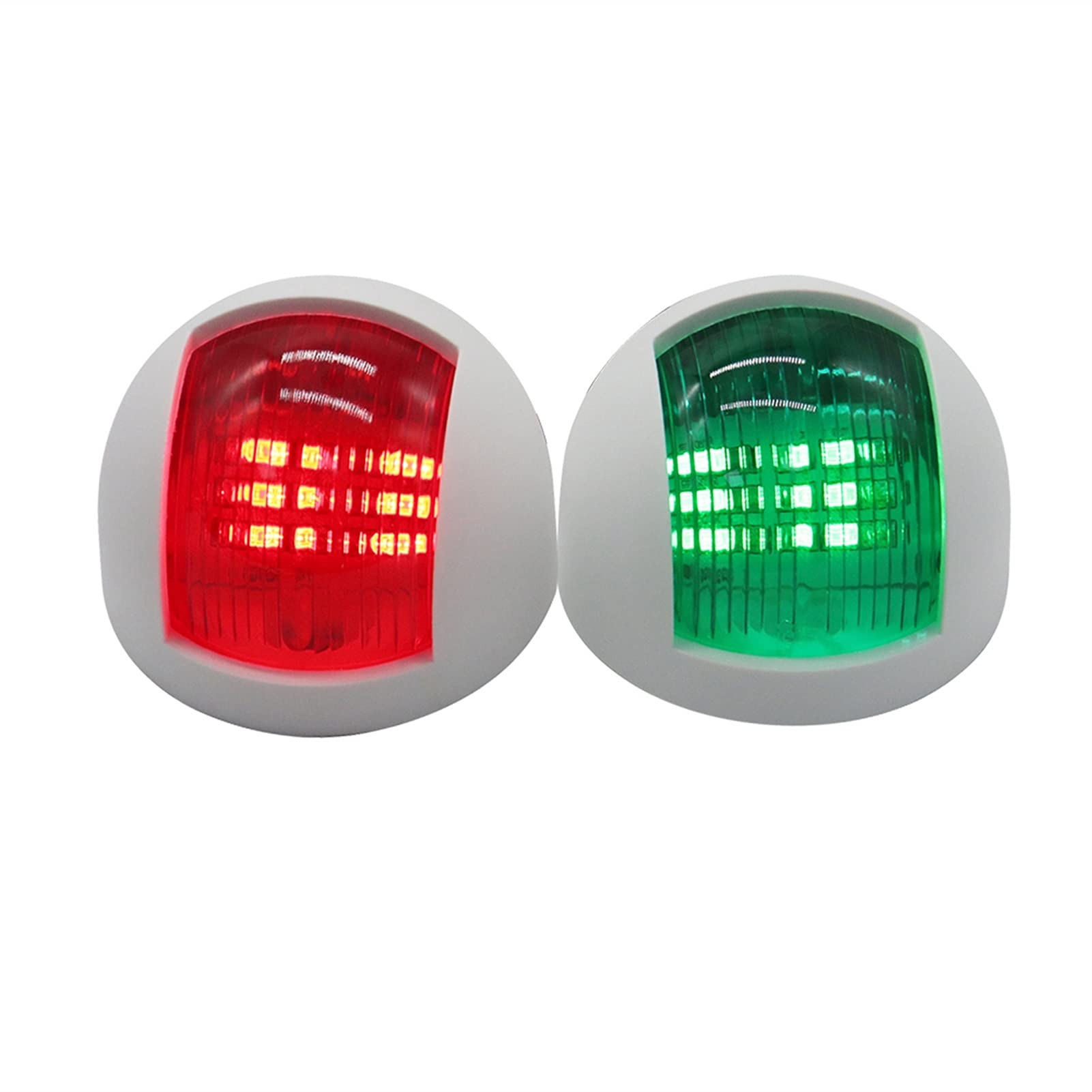 GUIDATO Segnale luminoso di navigazione Avvertimento Lampada marina arco emisferico for pontone Skiff Boat Per la navigazione e la pesca(A)