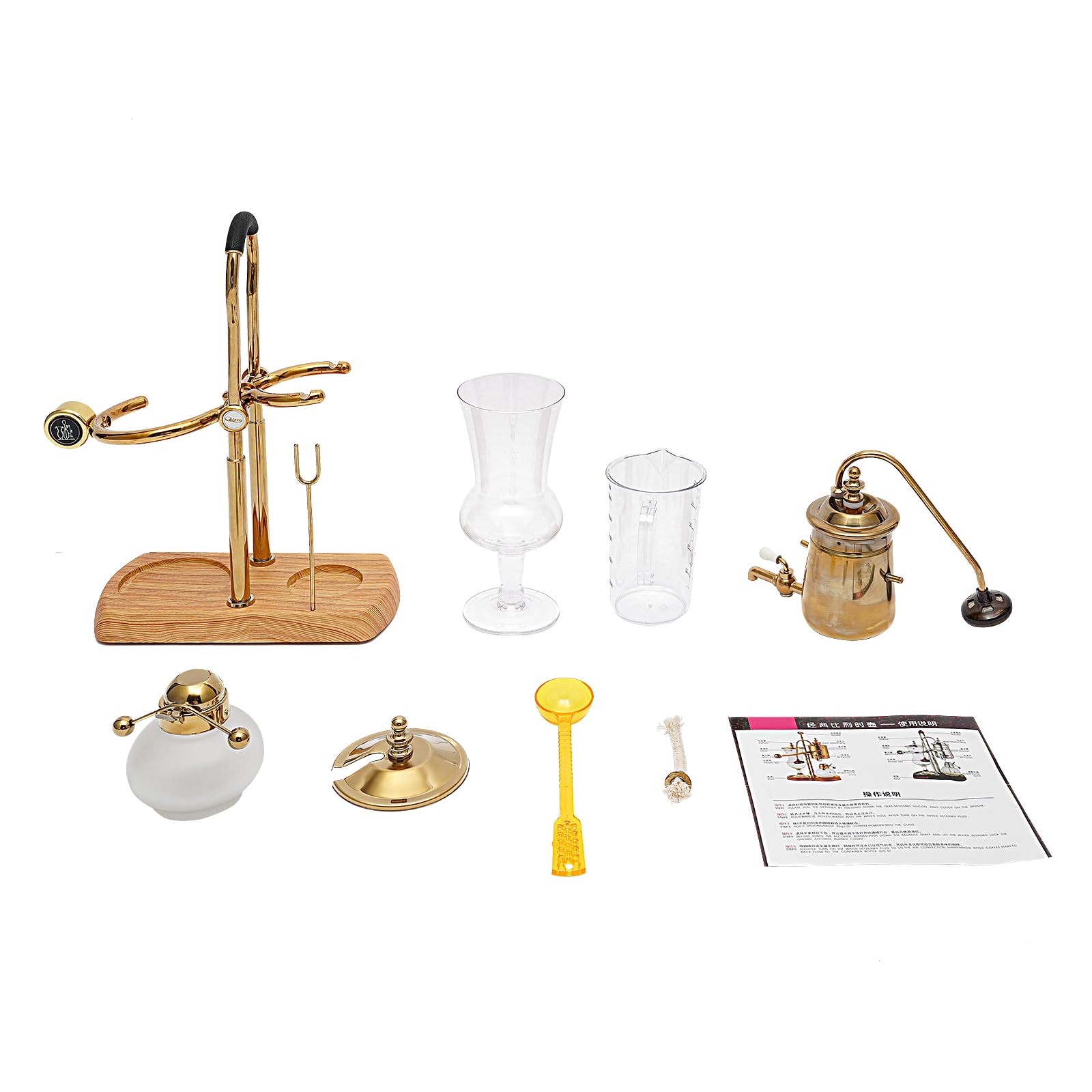 Nispira Belgien Balance Siphon Kaffeemaschine - Vakuum Brühsystem 500ml Gold