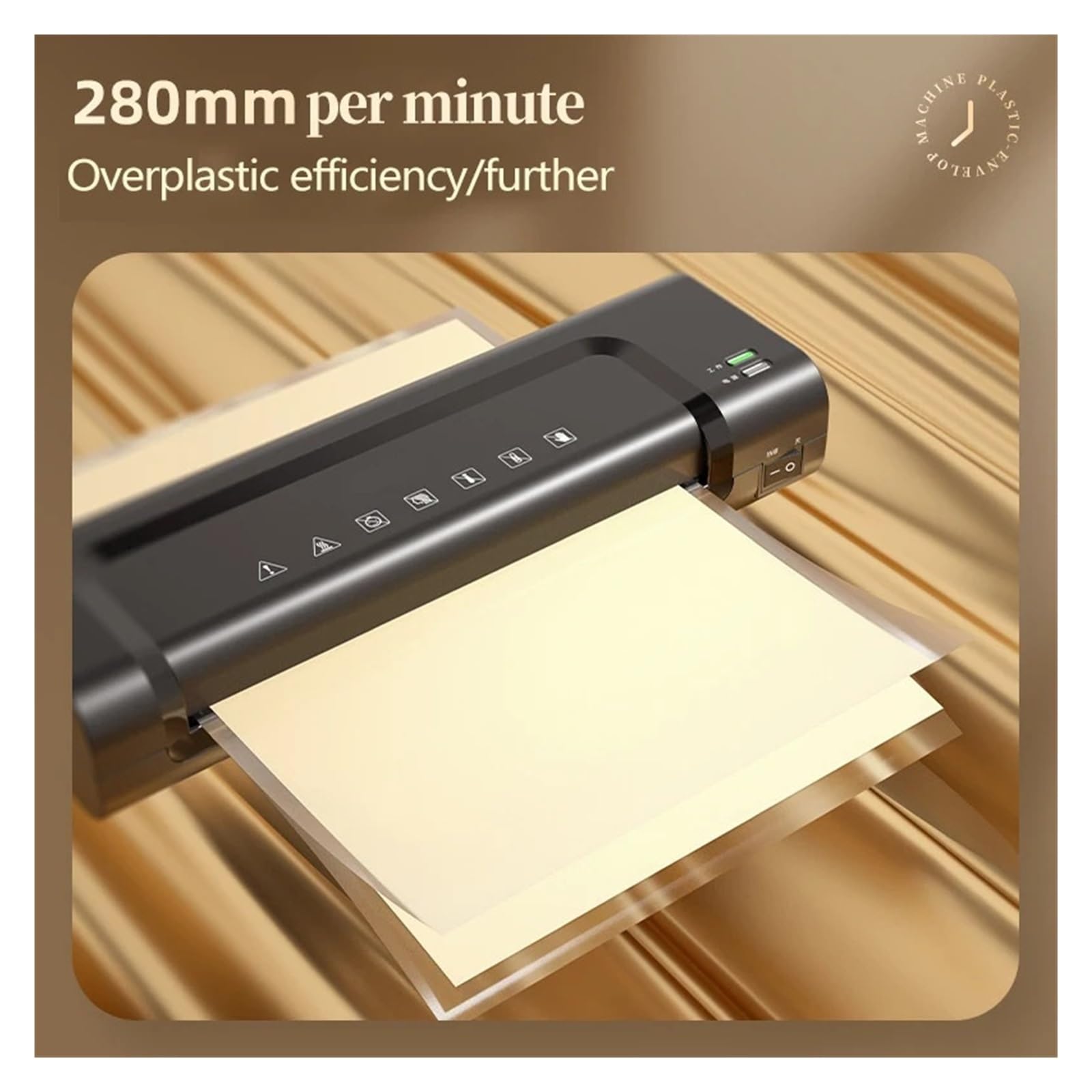Plastificatrice, macchina plastificatrice, Laminatore A4 Laminazione termica portatile Macchina 9 pollici Laminato for ufficio personale Scuola Casa Foto Immagine Card Laminatore per uso in ufficio
