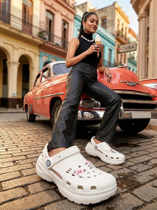 Image of Bacca Bucci Women's Melts EVA Platform Clogs with Back Strap, Ventilation Ports, Textured Footbed & Grooved Anti-Slip Outsole, Casual Comfort Slides