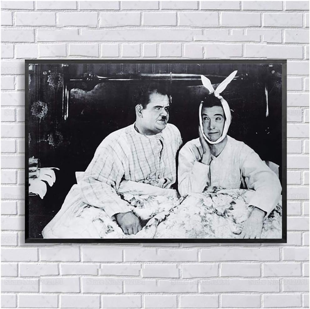 Laurel and Hardy Canvas Painting Friends Tv Show Poster Joey and Chandler Room Wall Art for Home Decoration Print on Canvas-50x75cm No Frame