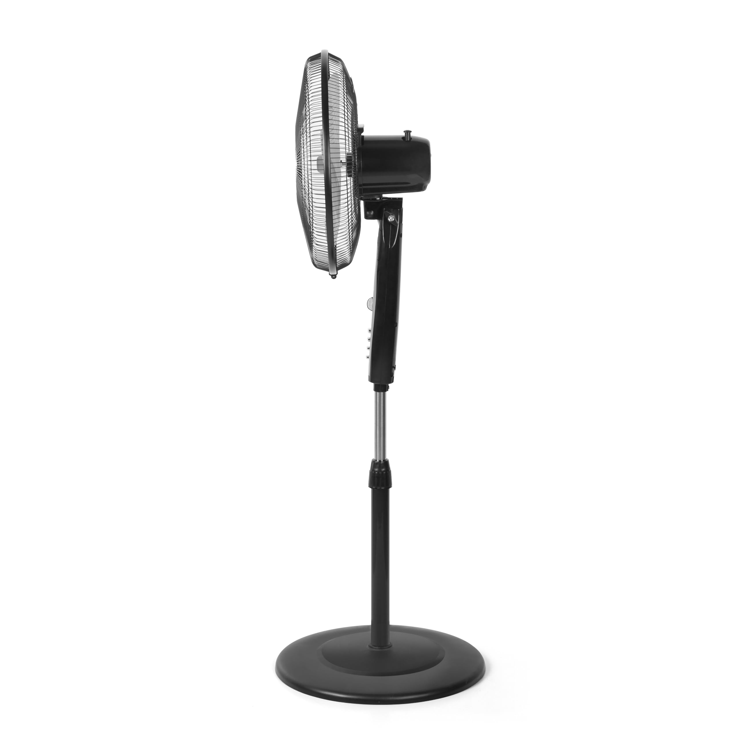 Orbegozo SF 3347 - Ventilateur sur pied, 3 vitesses de ventilation, minuterie, 3 pales, hauteur réglable, 50 W, noir