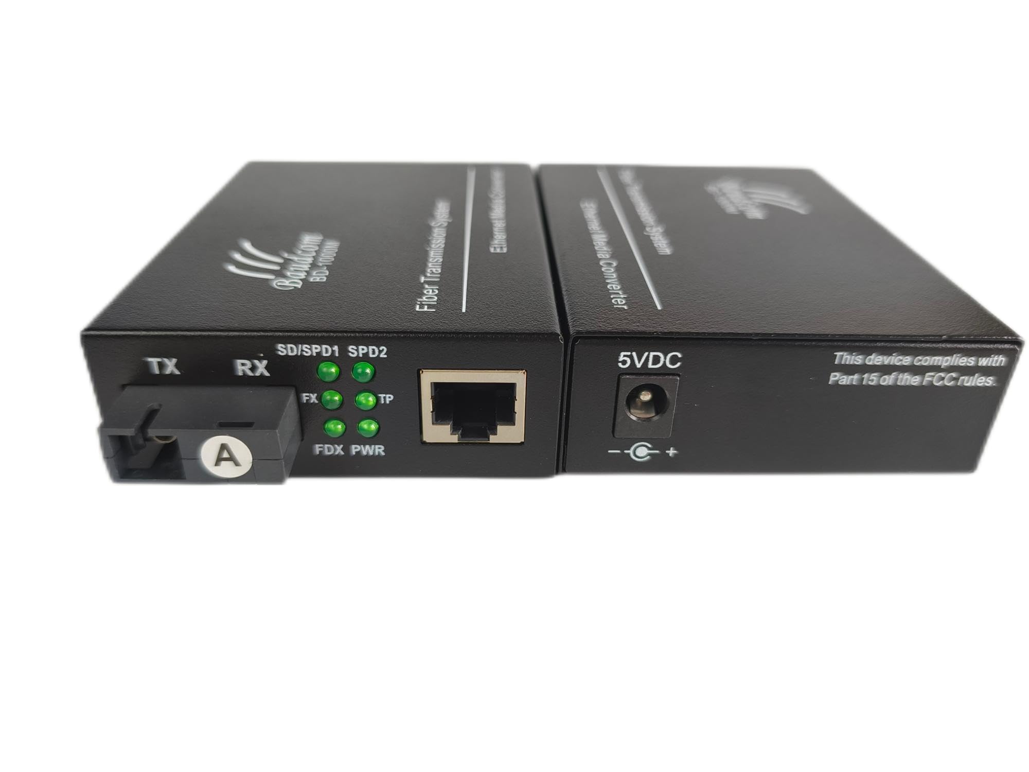 10/100/1000M Gigabit-Ethernet-Faser-Medienkonverter BIDI 40km integrierte Singlemode-Transceiver, RJ45 auf 1000Base-LX